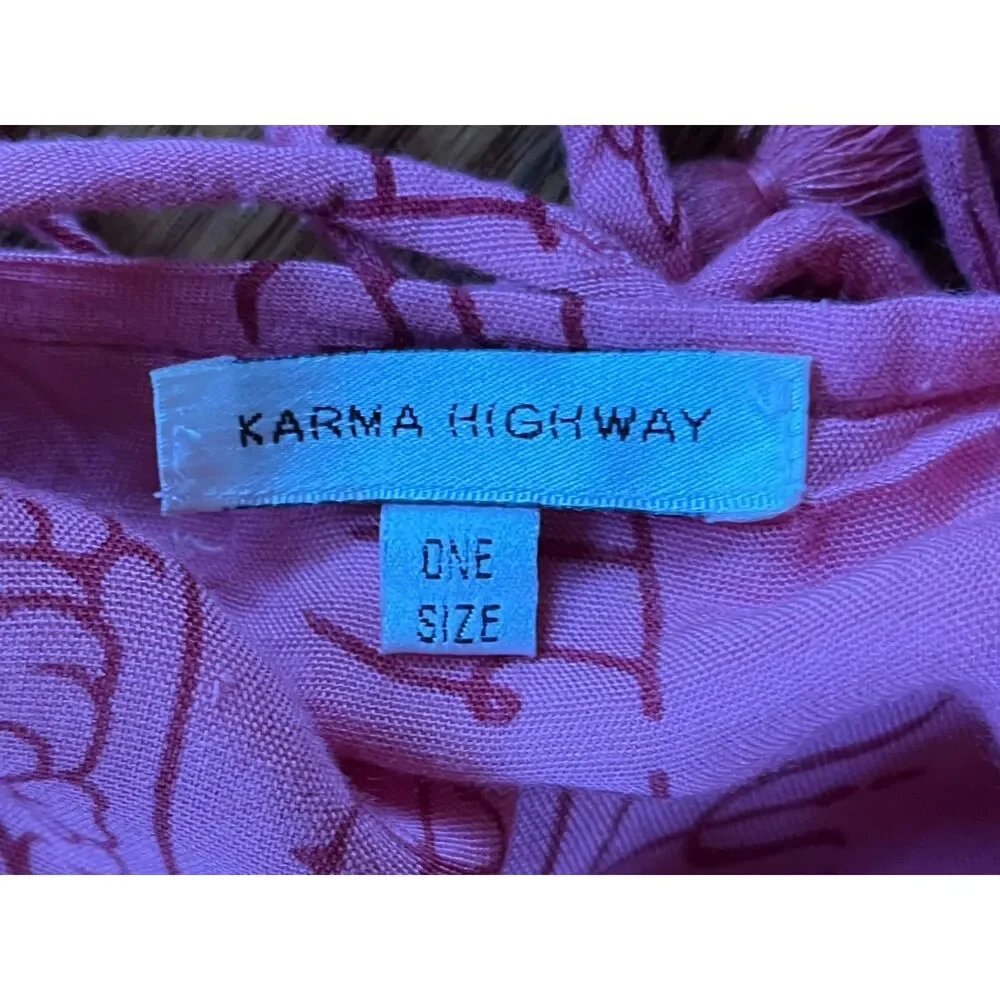 KARMA HIGHWAY Pink Paisley Jumpsuit Women's One Size - Picture 4 of 7